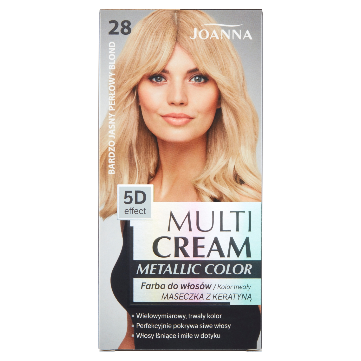 MULTI CREAM COLOR metallic Farba  Bardzo jasny perłowy blond /28/