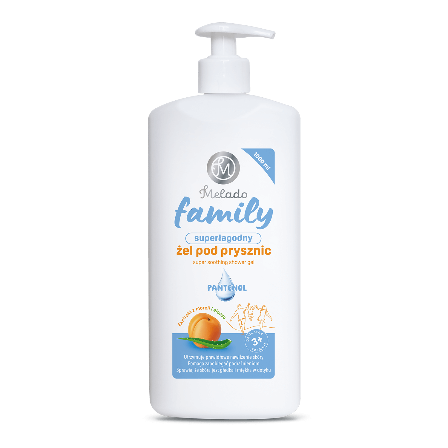 Melado żel pod prysznic Family morela aloes 1L