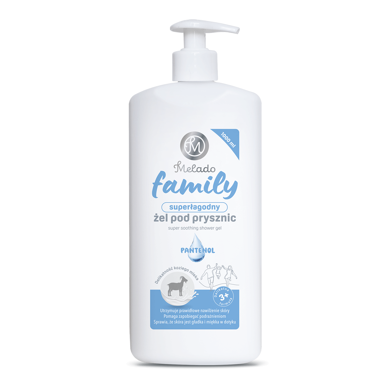Melado FAMILY żel pod prysznic kozie mleko 1L