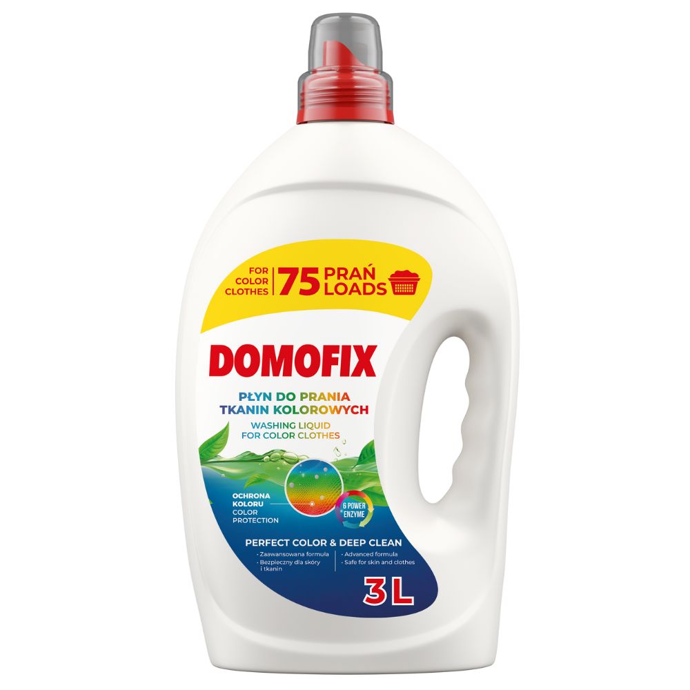 Domofix płyn do prania kolorowych tkanin 3L main product photo