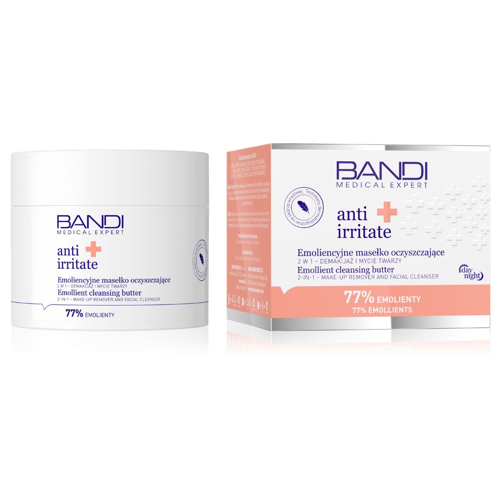 Bandi Medical Expert anti irritate Emoliencyjne masełko oczyszczające 2w1- demakijaż i mycie twarzy 90 ml