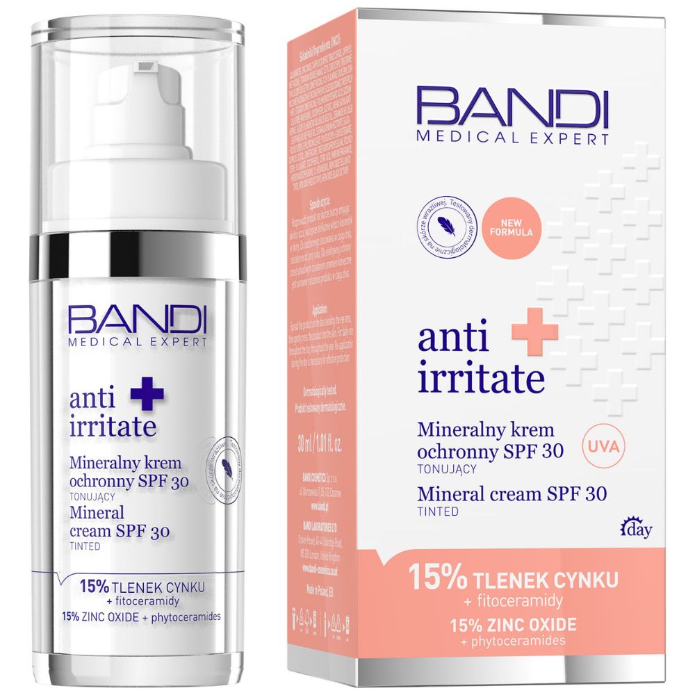 Bandi Medical Expert anti irritate Mineralny krem ochronny SPF30 tonujący 30ml