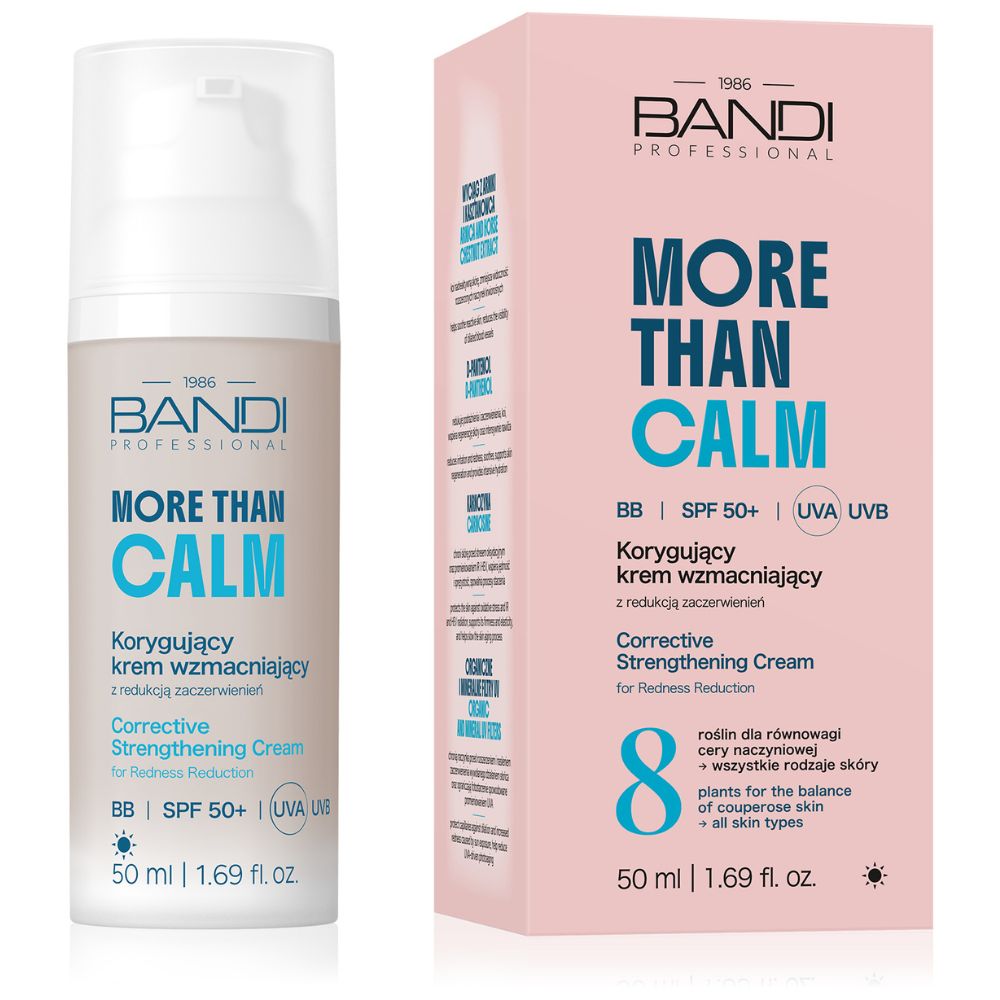 Bandi More than Calm Korygujący krem wzmacniający BB z redukcją zaczerwienień SPF 50+ 50 ml