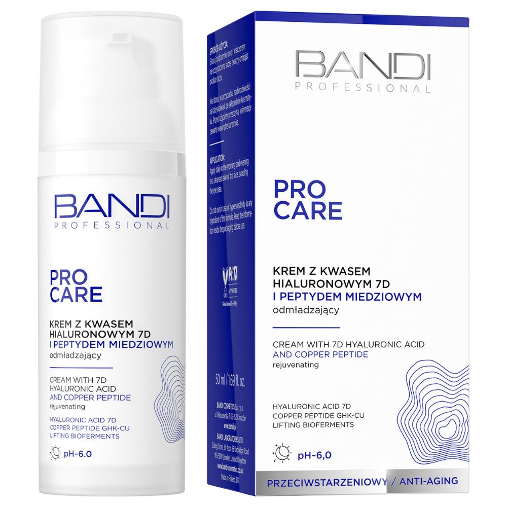 Bandi PRO Care Krem z kwasem hialuronowym 7D i peptydem miedziowym 50ml