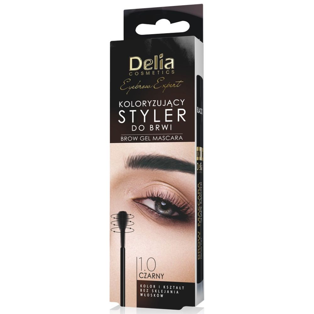 Delia 1.0 Czarny koloryzujący styler do brwi 11 ml