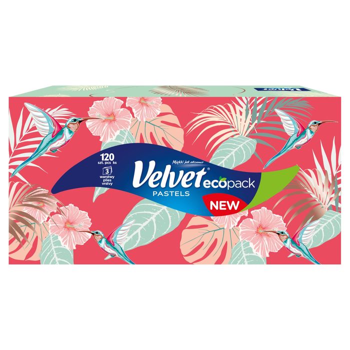 Velvet chusteczki uniwersalne 3 warstwowe 120szt. main product photo
