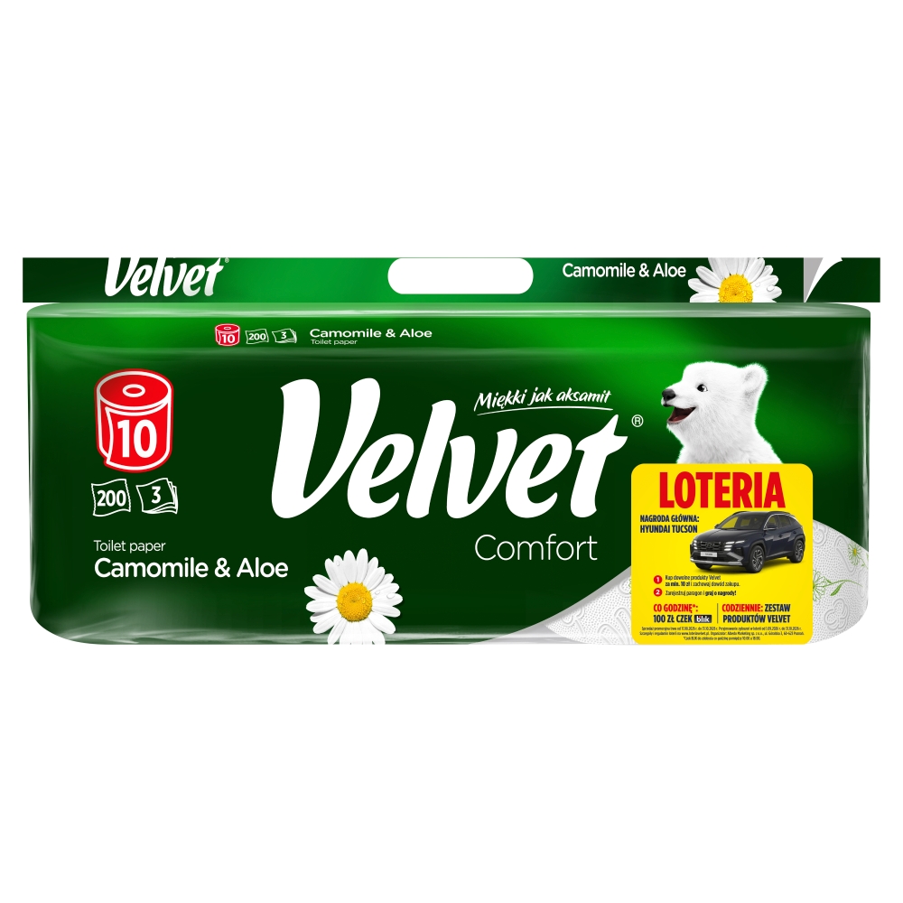 Velvet Comfort Camomile & Aloe papier toaletowy 10 sztuk
