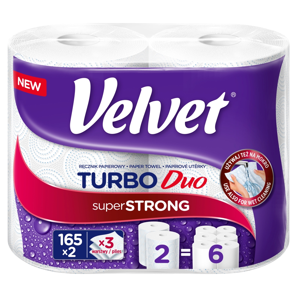 Velvet Turbo Duo ręcznik papierowy 2 sztuki