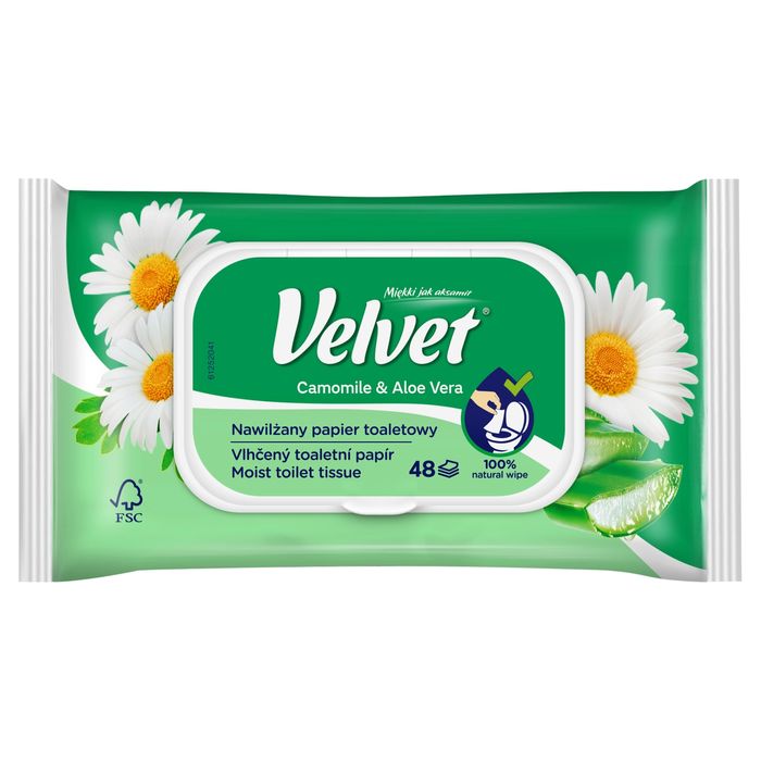 Velvet Camomile & Aloe Vera Nawilżany papier toaletowy 48 sztuk main product photo