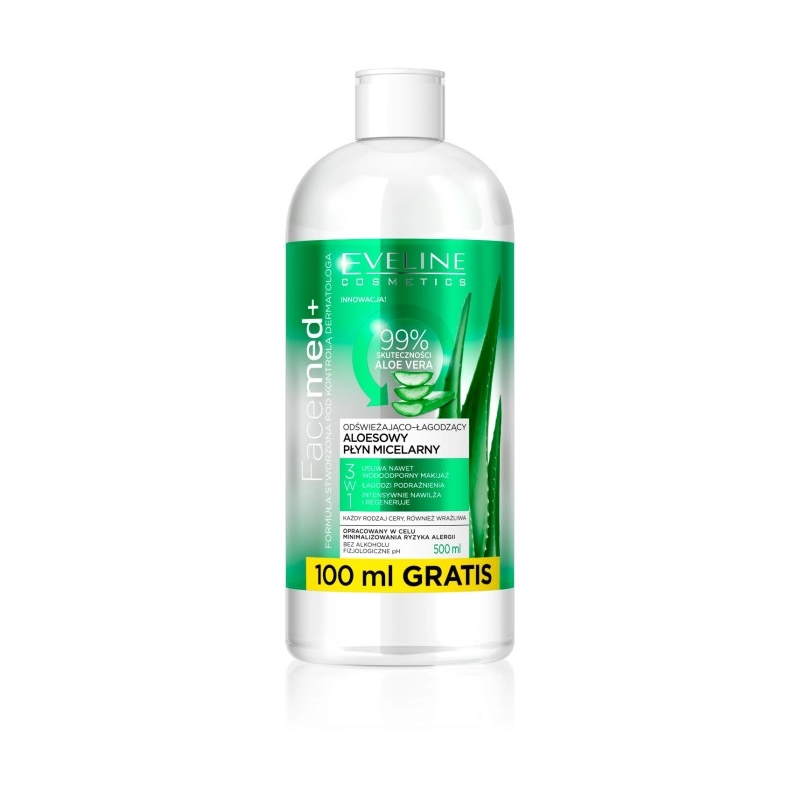 EVELINE FACEMED Aloesowy płyn micelarny 500 ml
