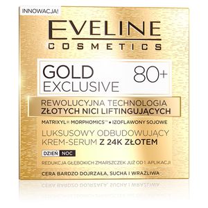 Eveline Gold Lift Expert 80+ Krem-serum odbudowujący na dzień i noc z 24k złotem 50ml