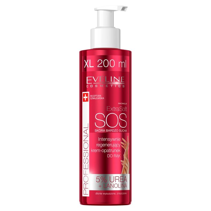 Eveline Cosmetics Extra Soft SOS Intensywnie regenerujący krem-opatrunek do rąk 200 ml main product photo