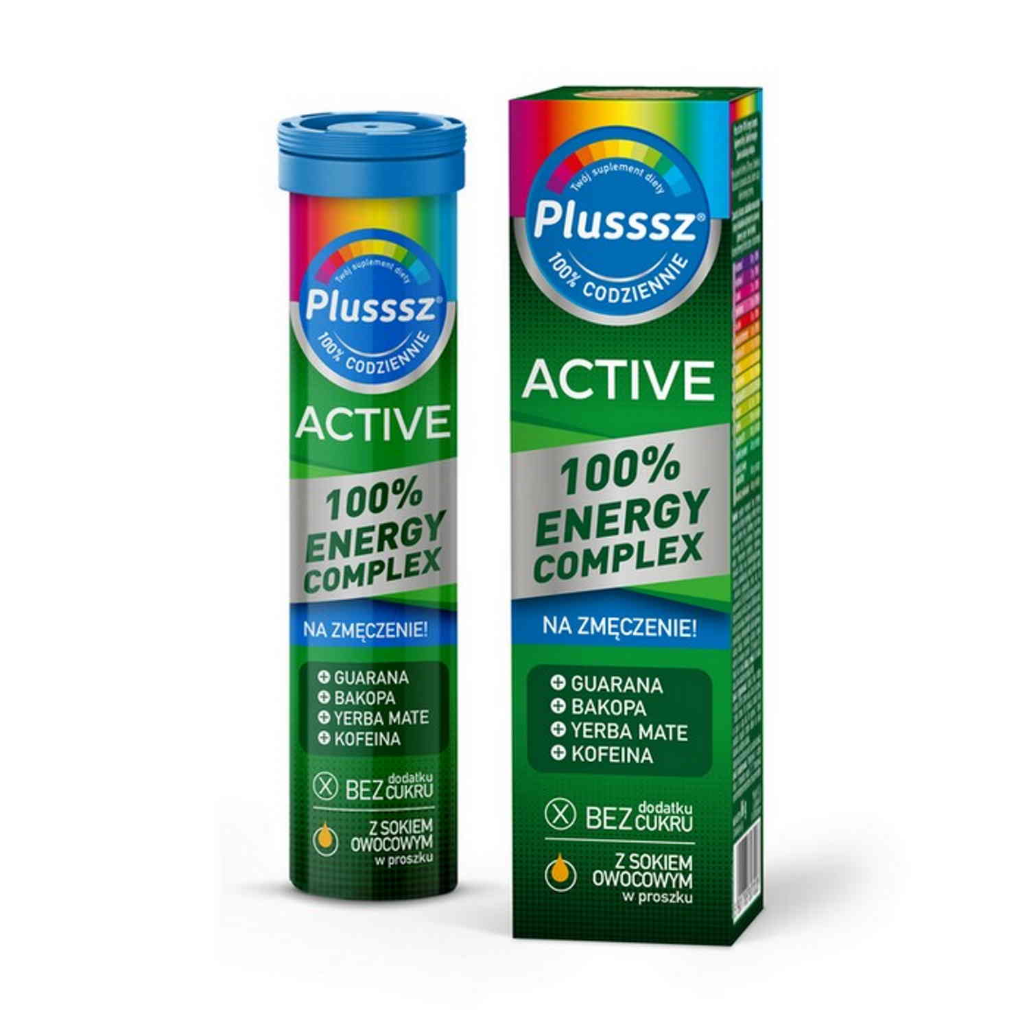 Plusssz Active 100% Energy Complex tabletki musujące 20 sztuk