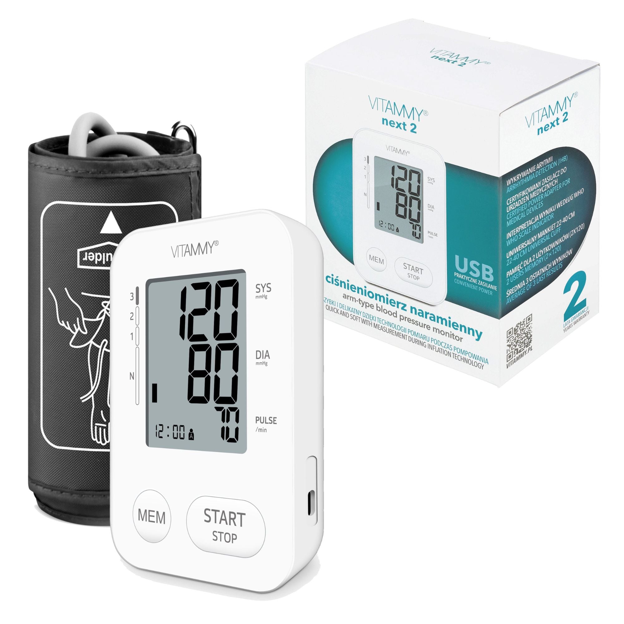 Vitammy Next 2 ciśnieniomierz naramienny