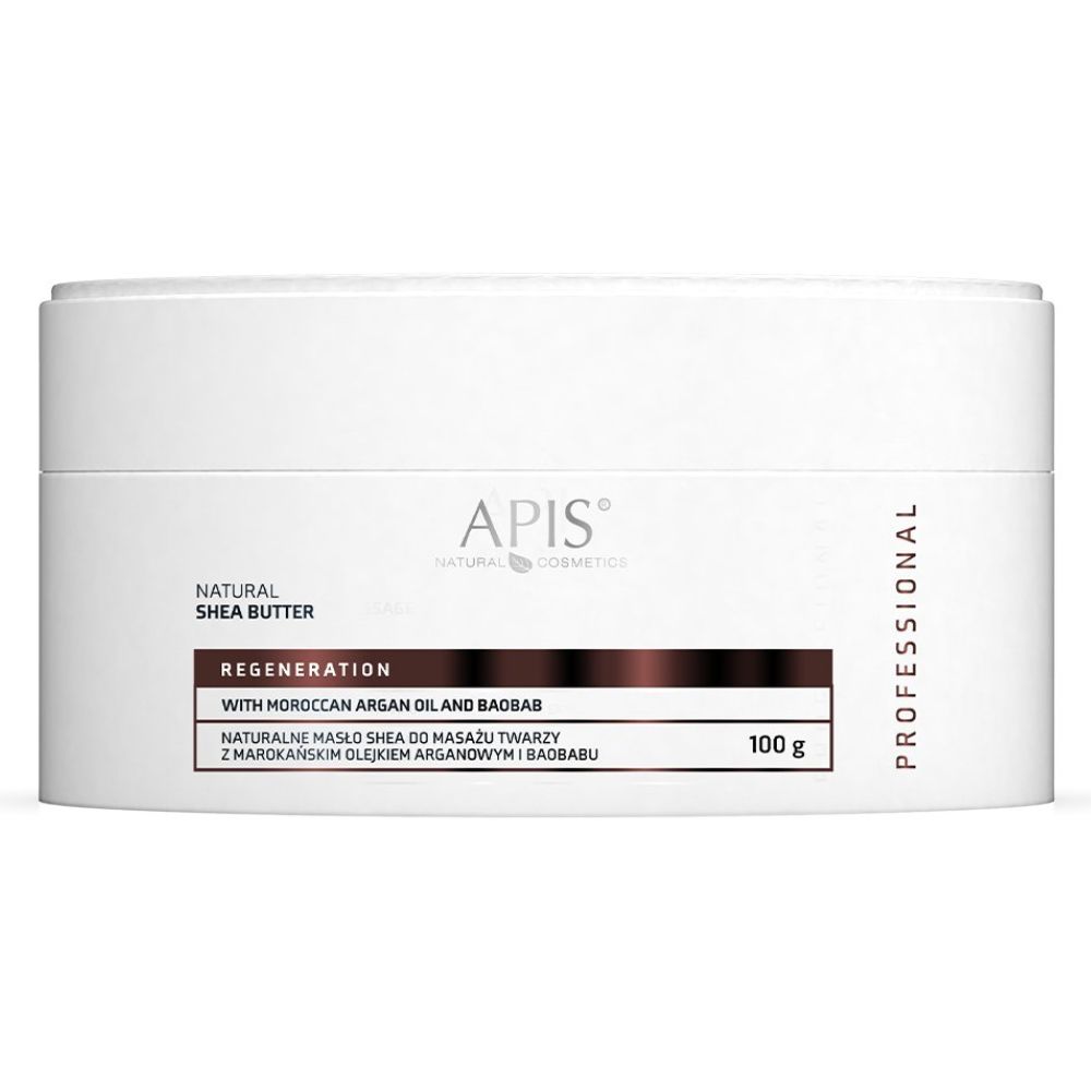 Apis Regeneration naturalne masło shea do masażu twarzy z marokańskim olejkiem arganowym i ekstraktem z baobabu 100 ml