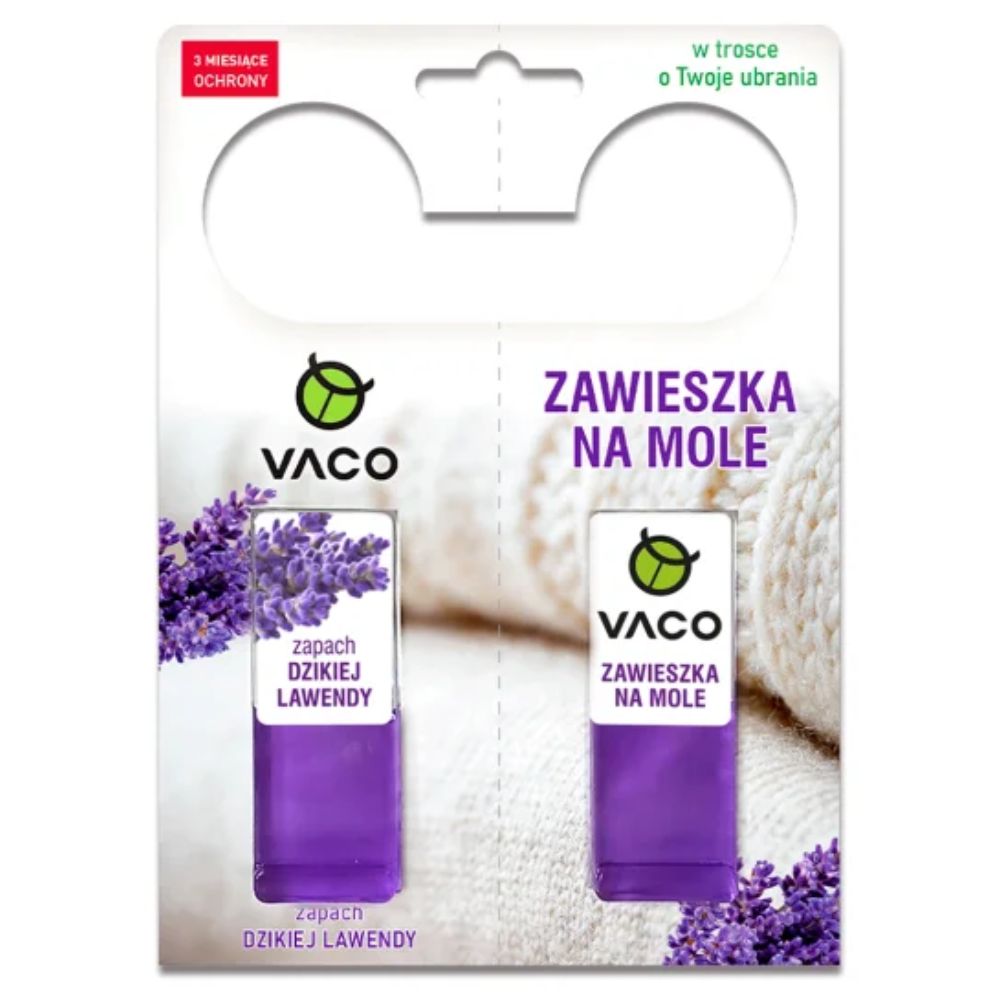 Vaco lawendowa zawieszka w żelu na mole 2 sztuki