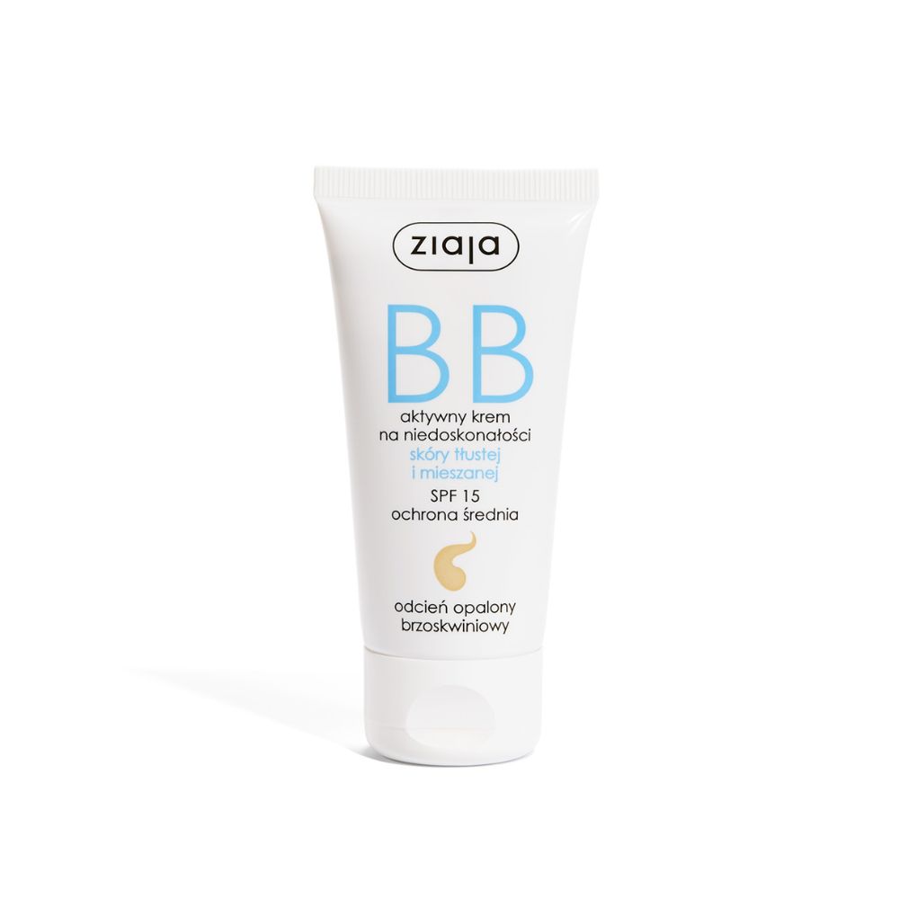 Ziaja Krem BB do skóry tłustej i mieszanej odcień opalony brzoskwiniowy 50 ml