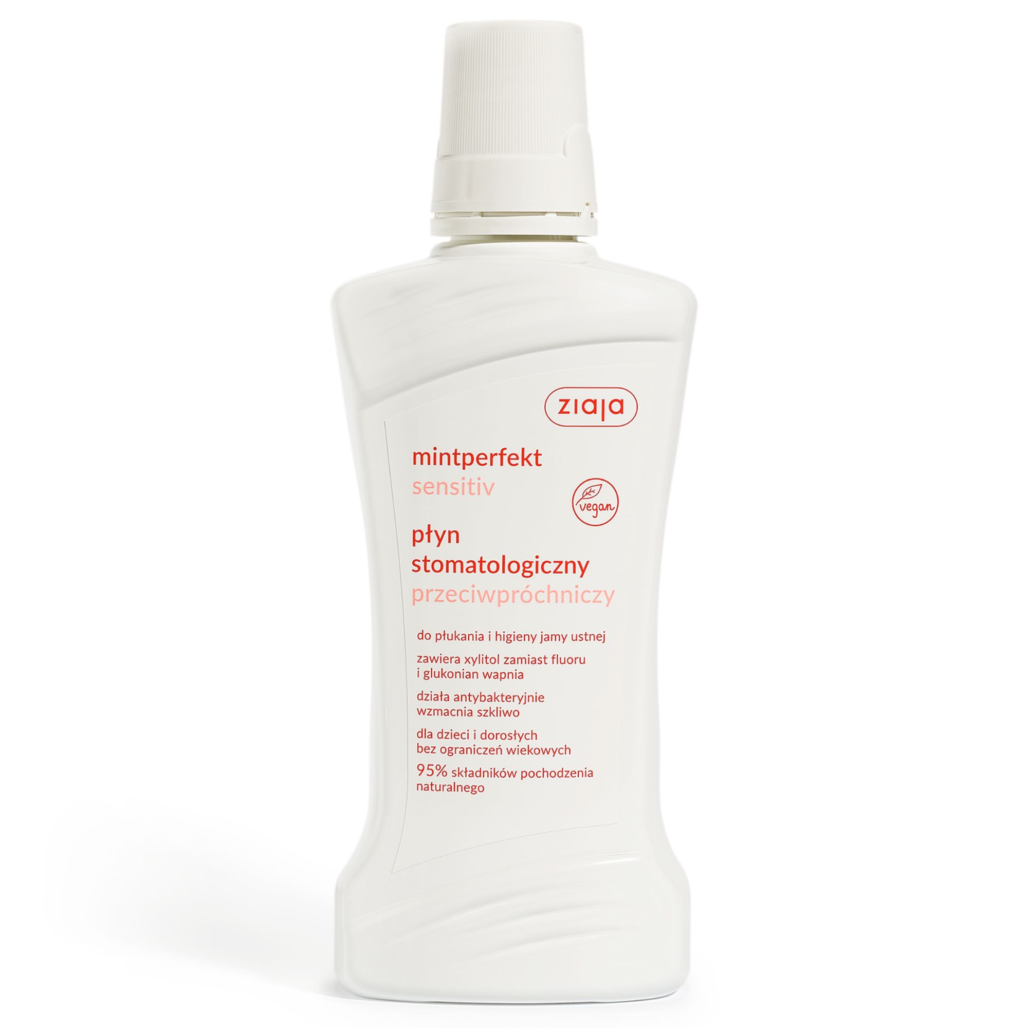 ZIAJA Mintperfekt Sensitiv płyn stomatologiczny przeciwpróchniczy 500 ml