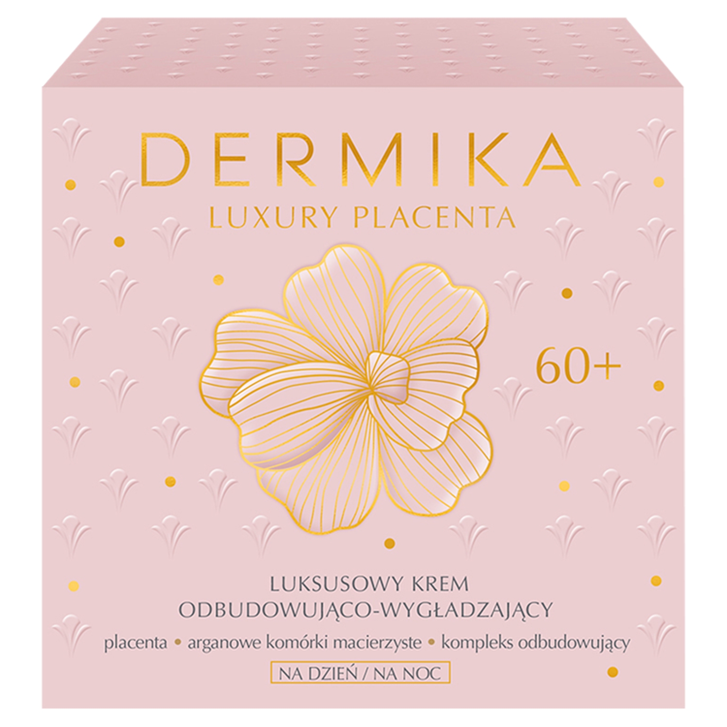 Dermika Luxury Placenta Luksusowy krem odbudowująco-wygładzający 60+ na dzień i noc 50 ml