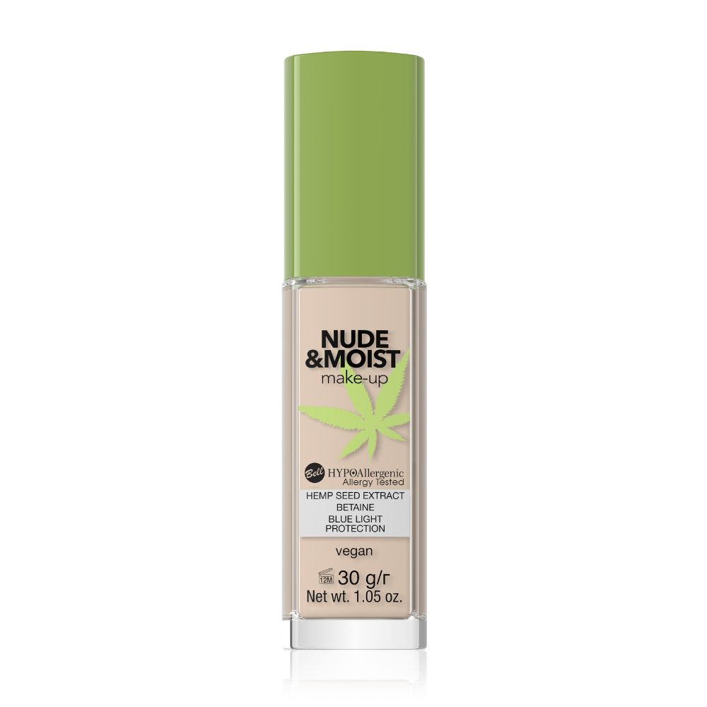 Bell HYPOAllergenic Nude&Moist Make-Up 1 Hypoalergiczny fluid nawilżająco - odżywczy 30 g