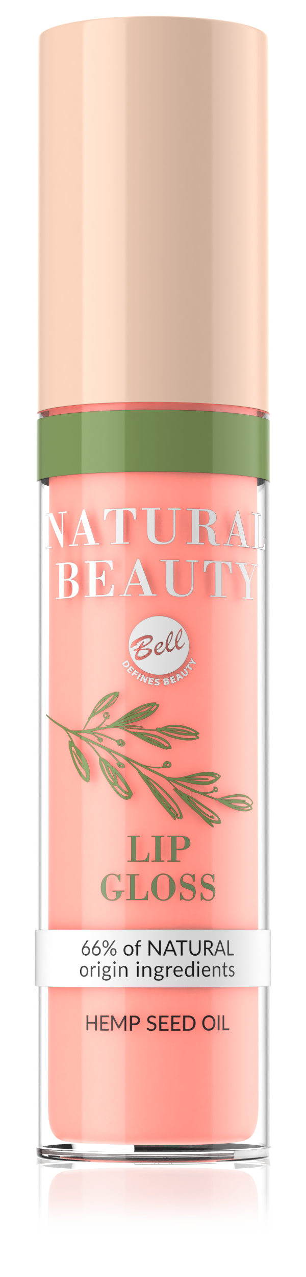 Bell błyszczyk z olejem z nasion konopii NATURAL BEAUTY Lip Gloss 002