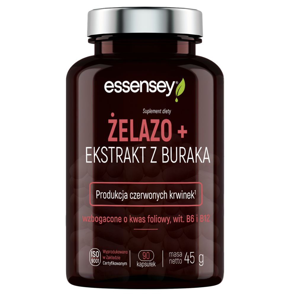 Essensey Żelazo + Ekstrakt Buraka 90 kapsułek