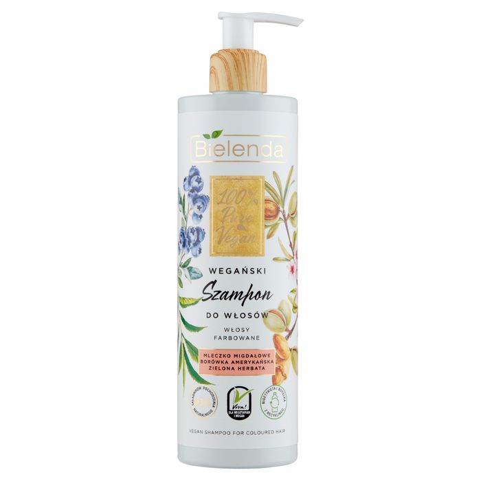 Bielenda 100% Pure Vegan Wegański szampon do włosów farbowanych, 400 ml main product photo