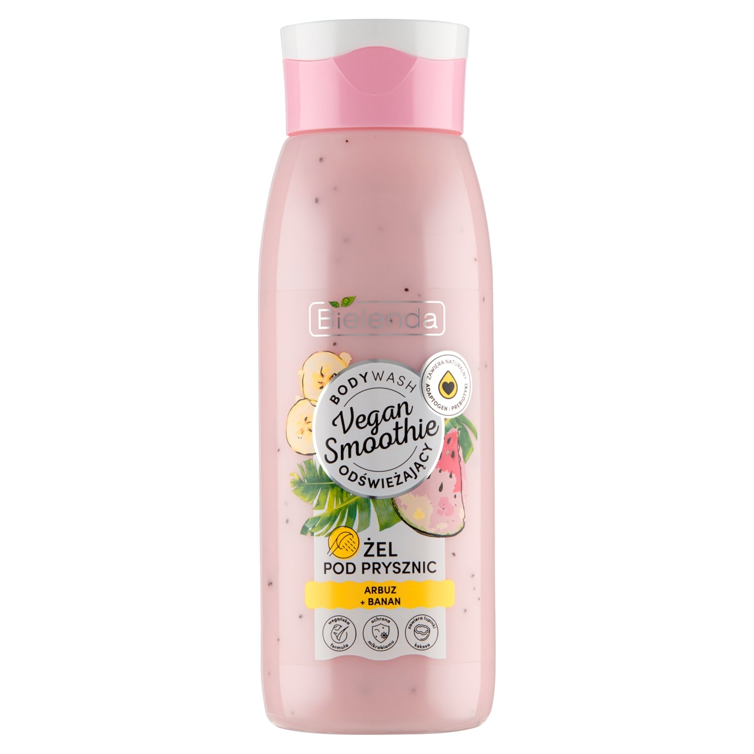 Bielenda Vegan Smoothie Odświeżający żel pod prysznic arbuz + banan 400 g