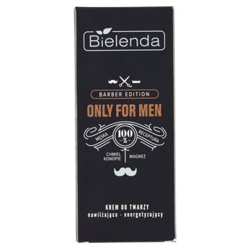Bielenda Only for Men Barber Edition Krem do twarzy nawilżająco-energetyzujący 50 ml