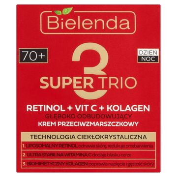Bielenda Super Trio 70+ Głęboko odbudowujący  krem przeciwzmarszczkowy dzień noc 50 ml