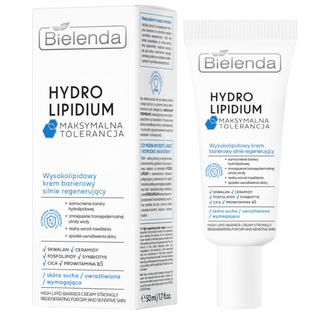 Bielenda krem barierowy nawilżająco-ochronny SPF50 Hydro Lipidium 30 ml