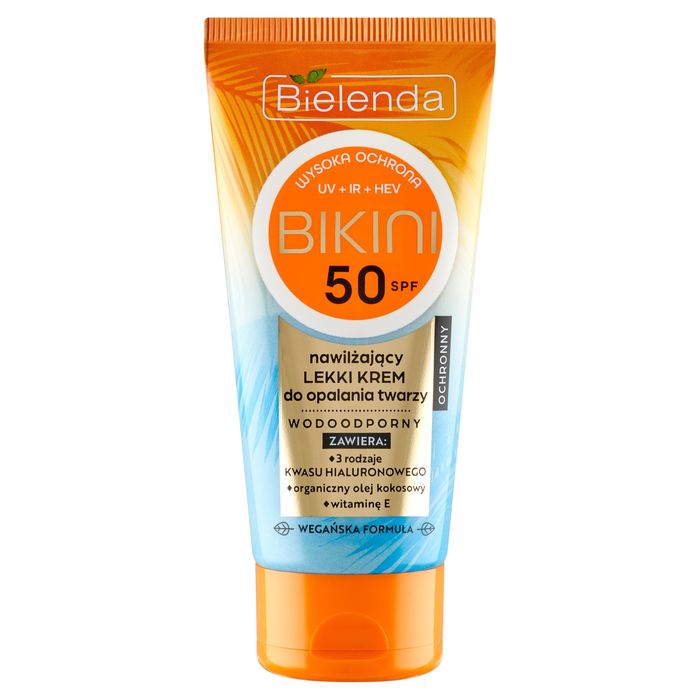 Bielenda Bikini Nawilżający lekki krem do opalania twarzy 50 SPF 50 ml main product photo
