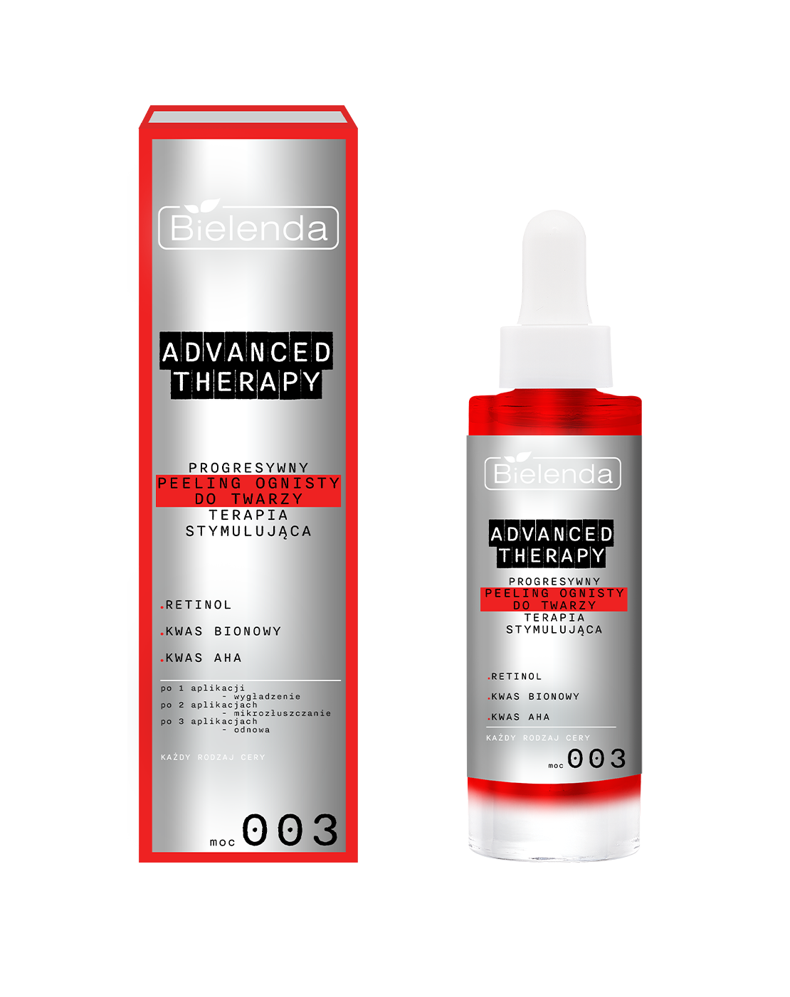 BIELENDA ADVANCED THERAPY progresywny peeling ognisty do twarzy terapia stymulująca - 003, 30 ml