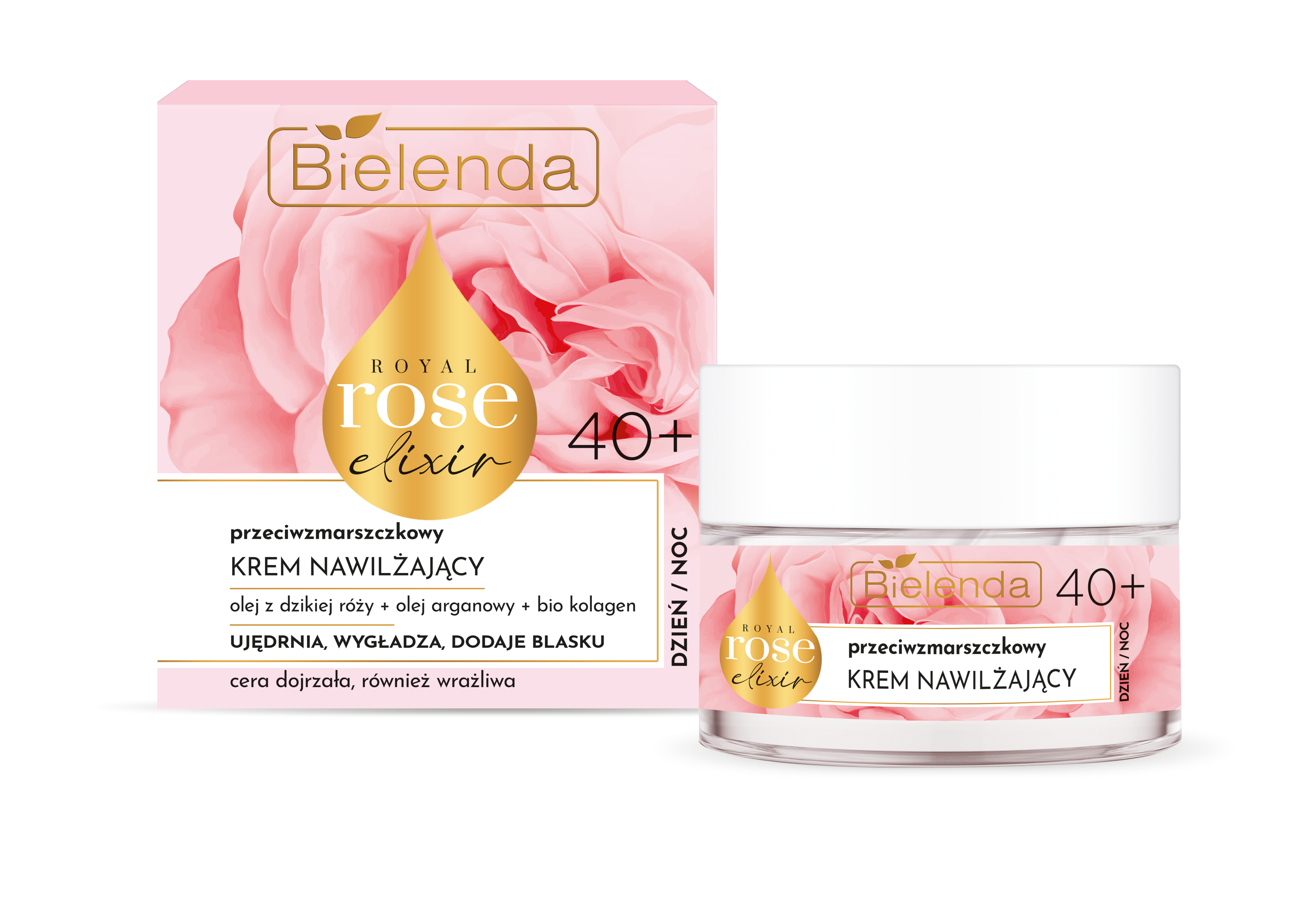BIELENDA ROYAL ROSE ELIXIR Przeciwzmarszczkowy krem nawilżający 40+ dzień/noc 50 ml