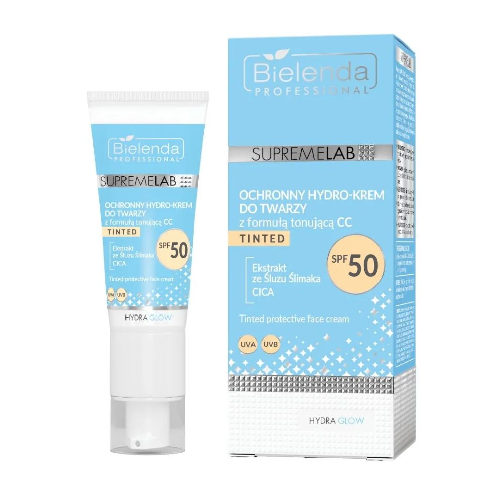 Bielenda Professional Supremelab Hydra Glow Ochronny hydro-krem do twarzy z formułą tonującą CC SPF50 40 ml