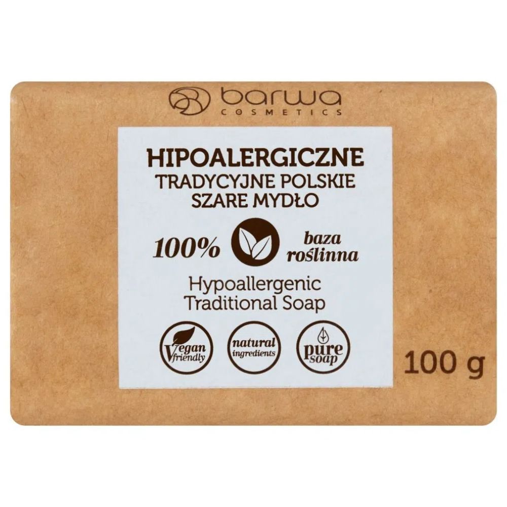 Barwa Hipoalergiczne tradycyjne polskie szare mydło 100 g