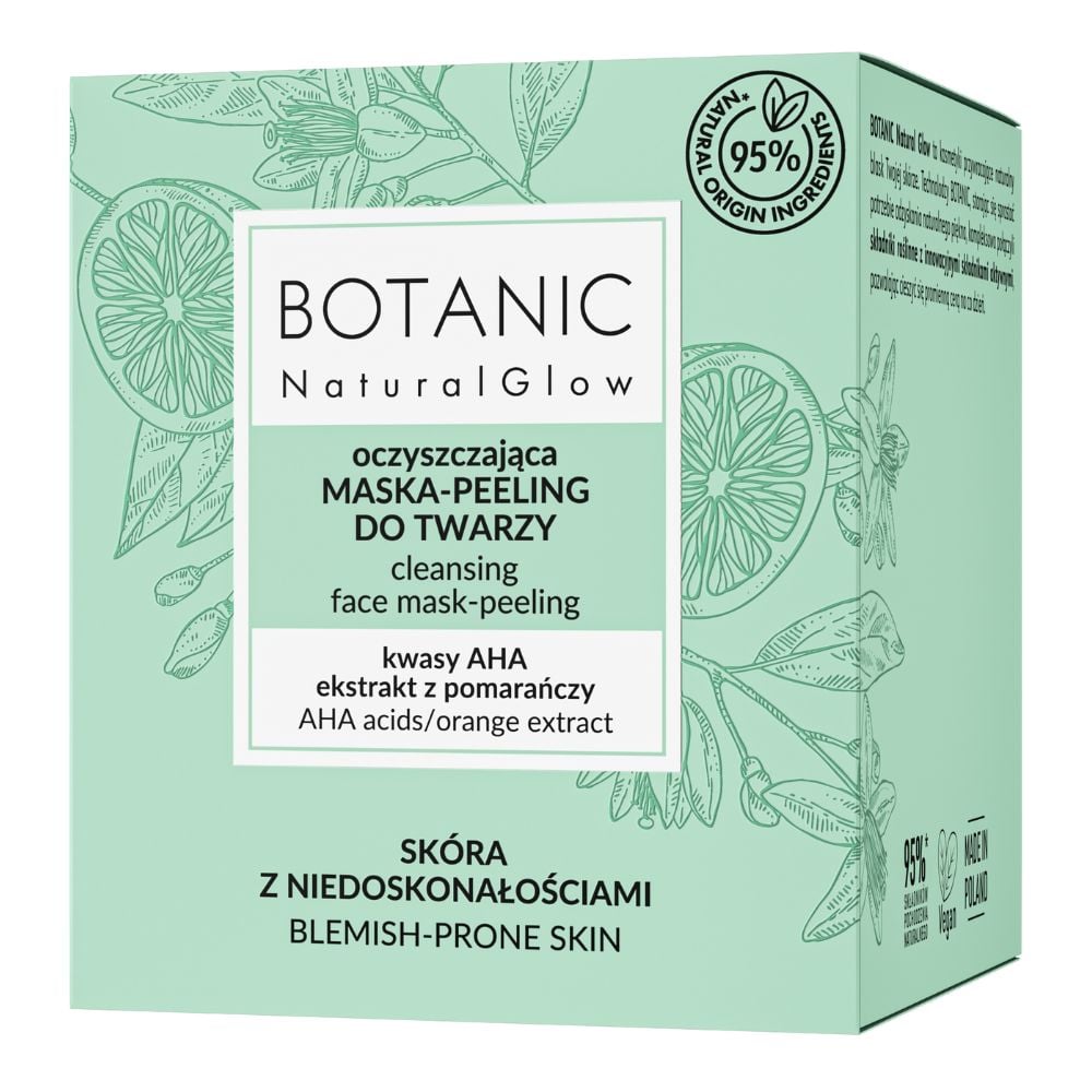 Botanic Natural Glow oczyszczająca maska-peeling do twarzy 50 ml