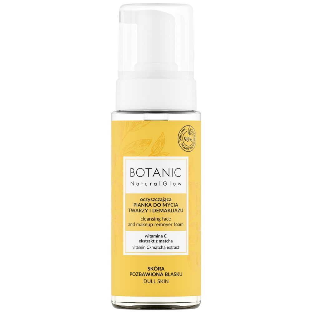 Botanic Natural Glow oczyszczająca pianka do mycia twarzy i demakijażu 150 ml