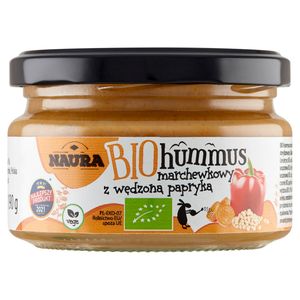 Naura Bio hummus marchewkowy z wędzoną papryką 190 g