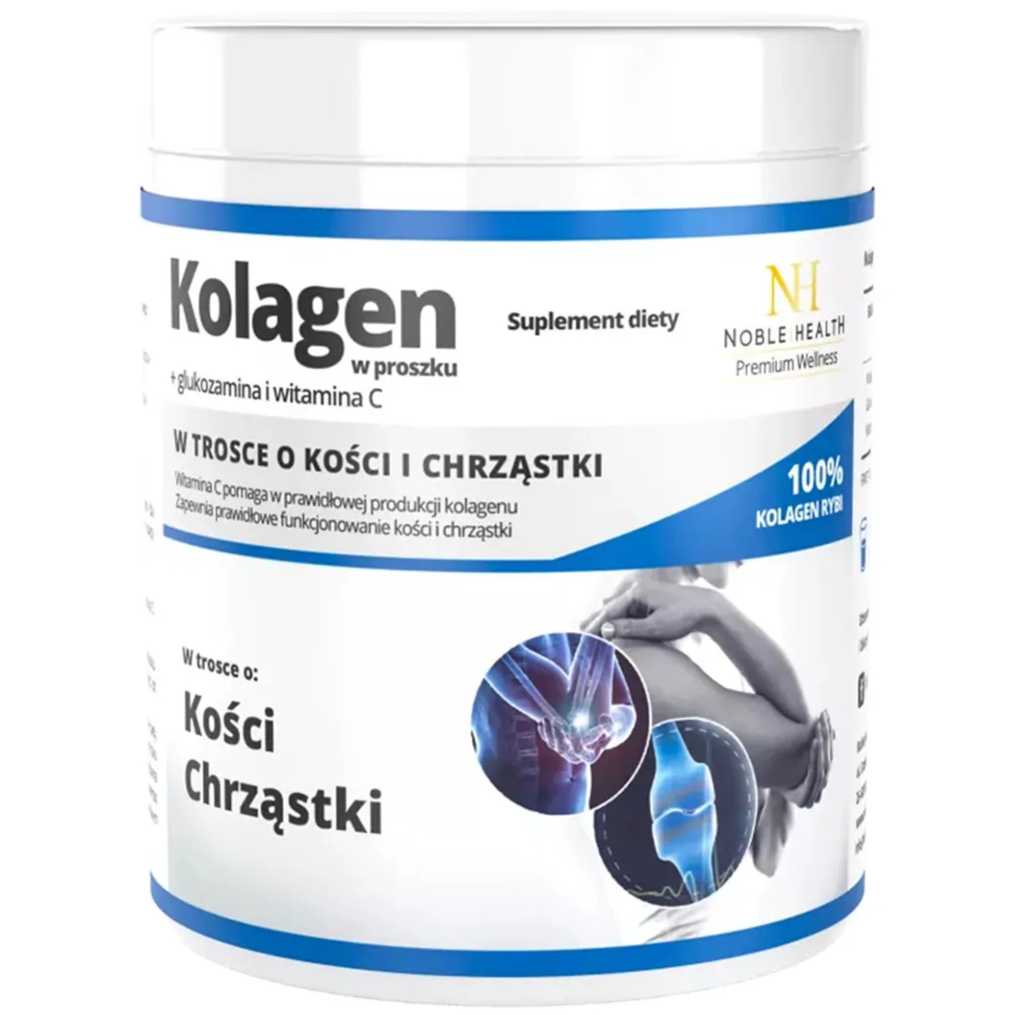 Noble Health Kolagen w Proszku Glukozamina Wit. C 100 g