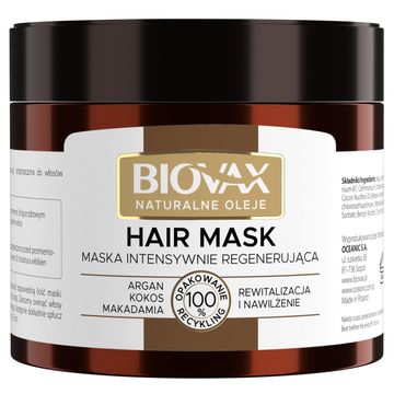 Biovax Naturalne oleje do włosów suchych i zniszczonych - maska 250 ml