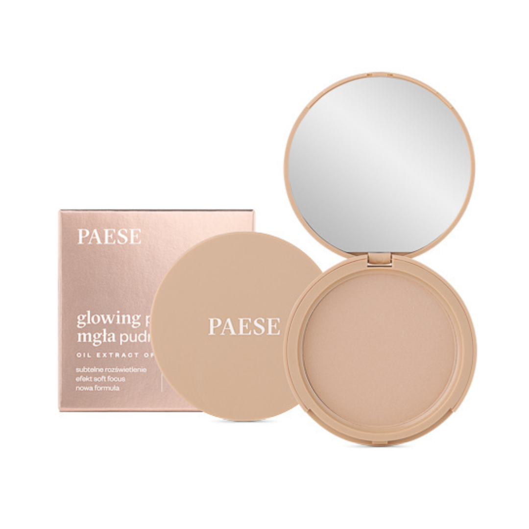 Paese rozświetlający puder do twarzy Mgła Pudrowa Glowing Powder 12 Natural Beige 10 g