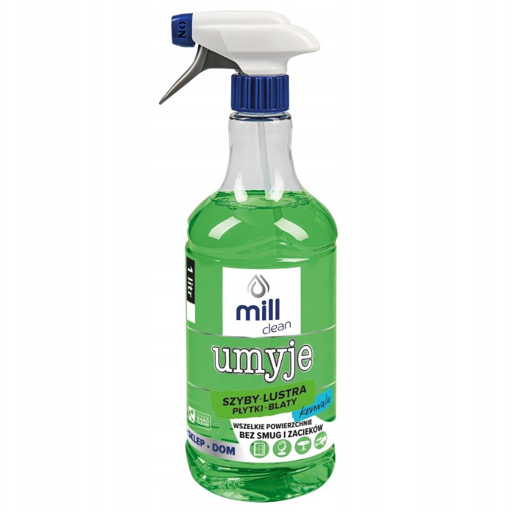 Mill Clean Konwalia Umyje płyn do mycia szyb luster glazury 1000 ml