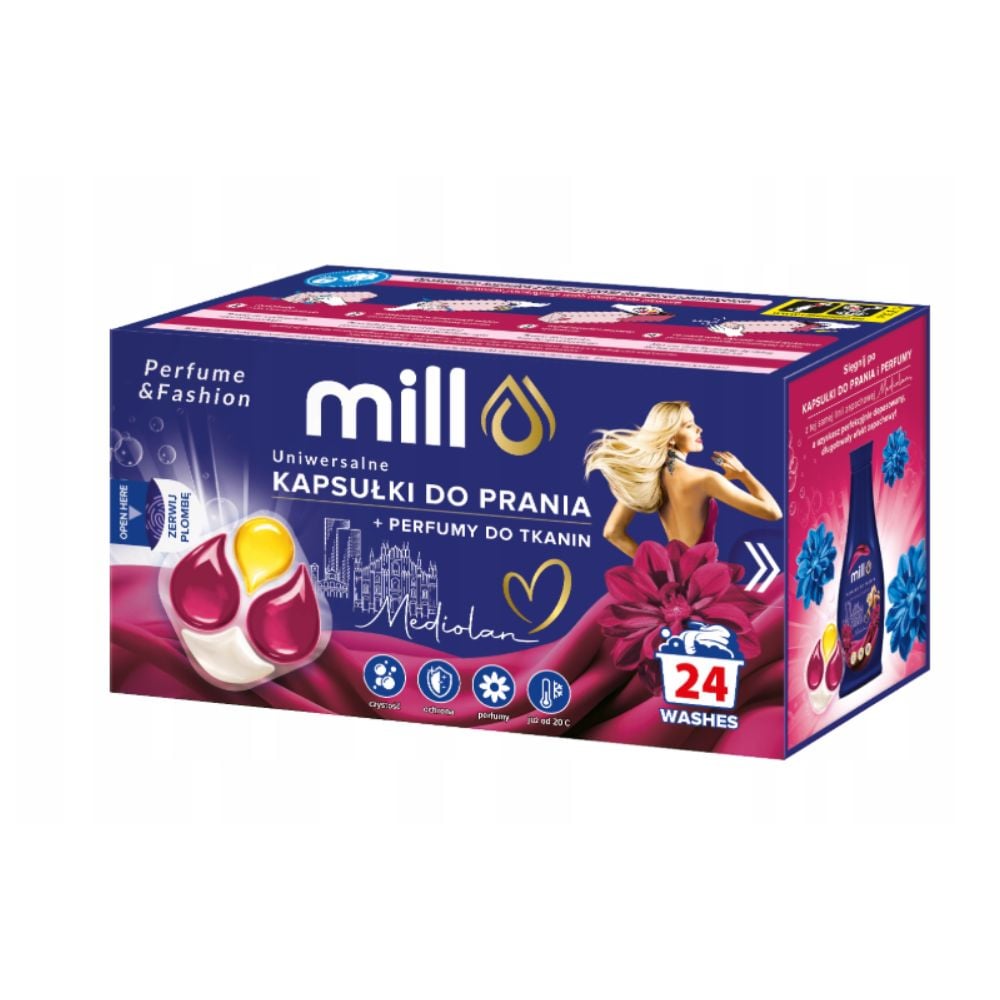 MILL kapsułki do prania uniwersalne Mediolan 24 szt.