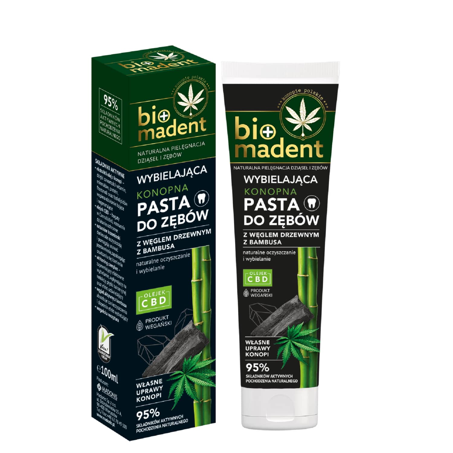 BIO MADENT PASTA KONOPNA WYBIELIELAJĄCA 100ML
