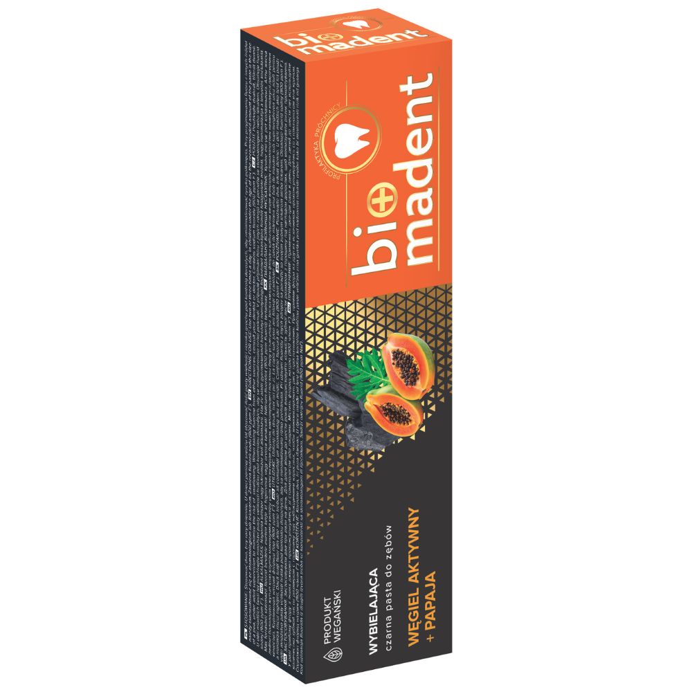 Bio Madent Węgiel Aktywny Papaja pasta do zębów 100 ml