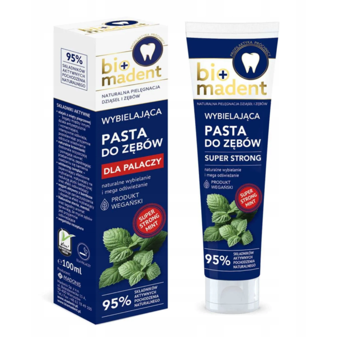 BIO MADENT wybielająca pasta do zębów dla palaczy 100 ml