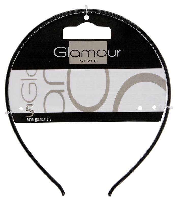 Glamour Opaska Glamour cienka plastikowa - czarna main product photo
