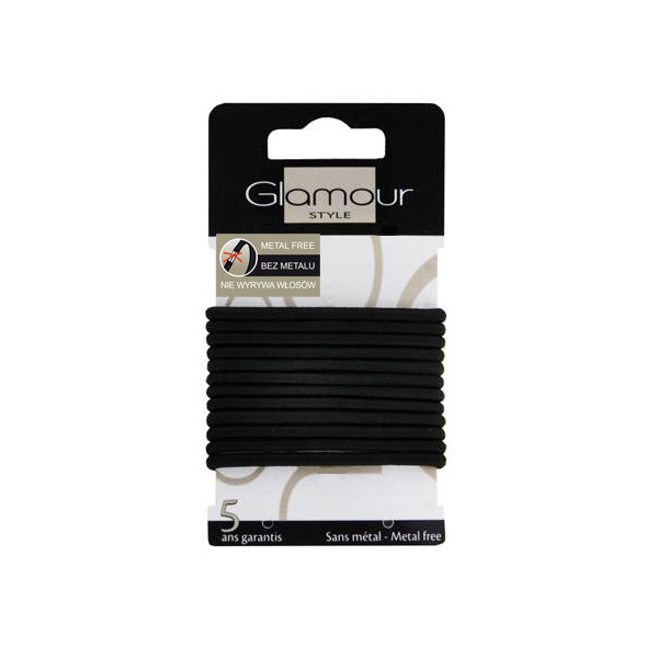 GLAMOUR GUMK GRUB CZARN BEZ METAL 12 SZT