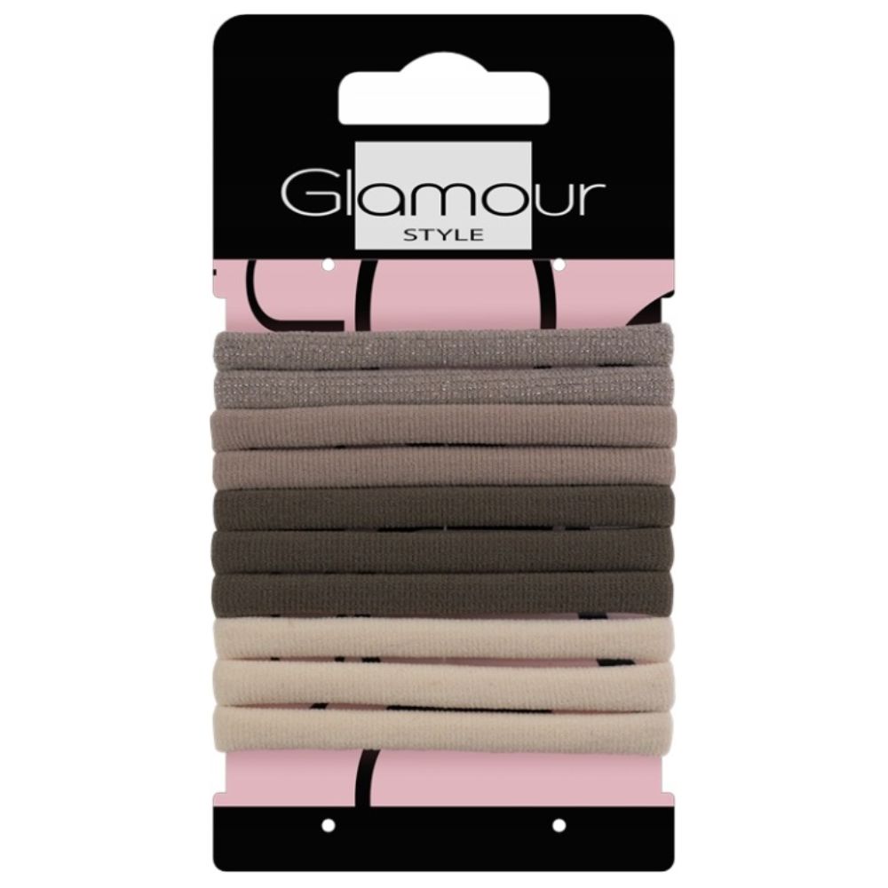 Glamour gumki do włosów mix kolorów 10 szt